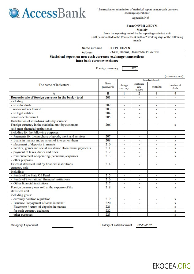 Azerbaïdjan Access Bank (anglais)